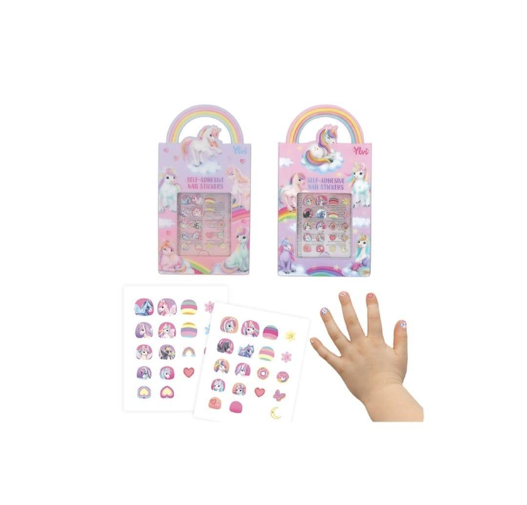 Set 40 autocolante de unghii pentru fetite, model Unicorn, DEPECHE, multicolor
