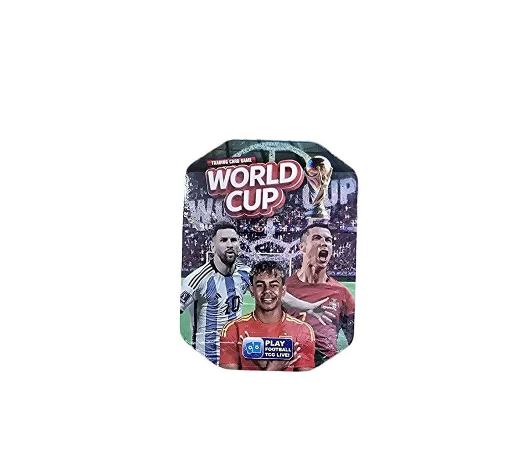 Set 46 Cartonase World Fotball Stars, cutie metalica, multicolor