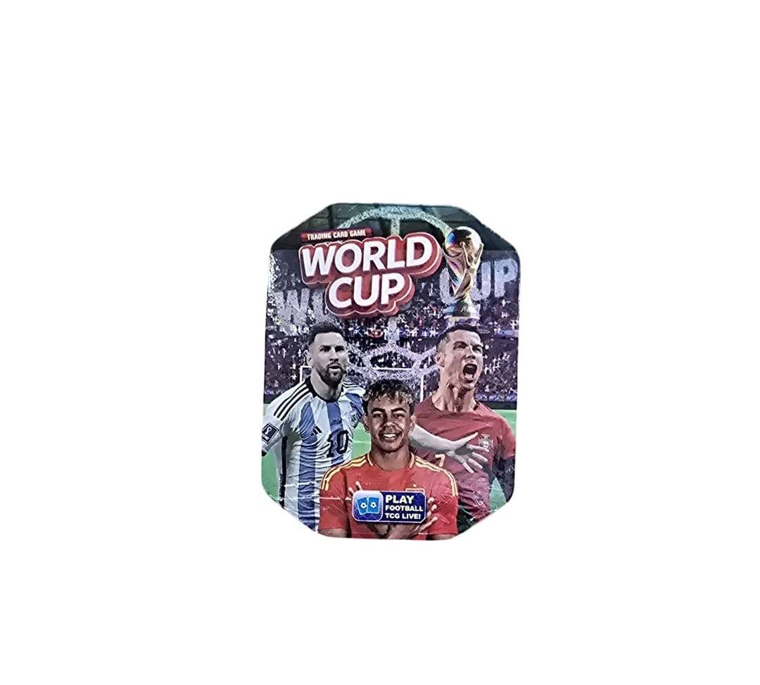 Set 46 Cartonase World Fotball Stars, cutie metalica, multicolor