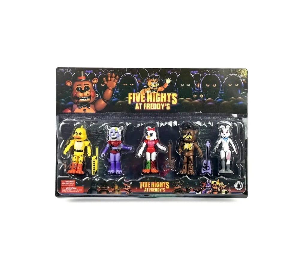 Set 5 Figurine, Freddy, 3 accesorii, multicolor, 11 cm