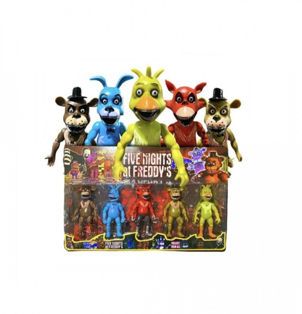 Set 5 Figurine Freddy, prietenii lui Bonnie, multicolor, 14 cm