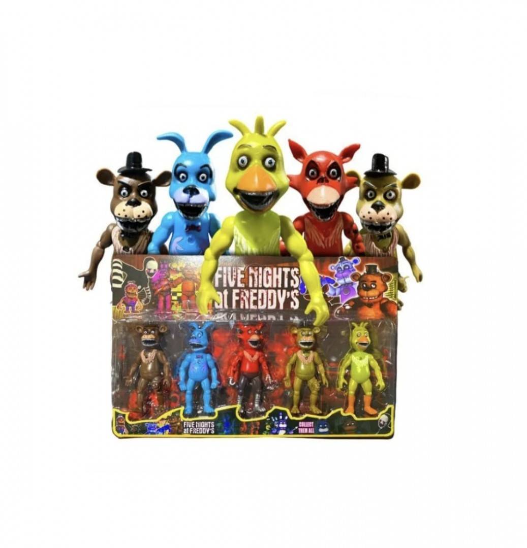 Set 5 Figurine Freddy, prietenii lui Bonnie, multicolor, 14 cm