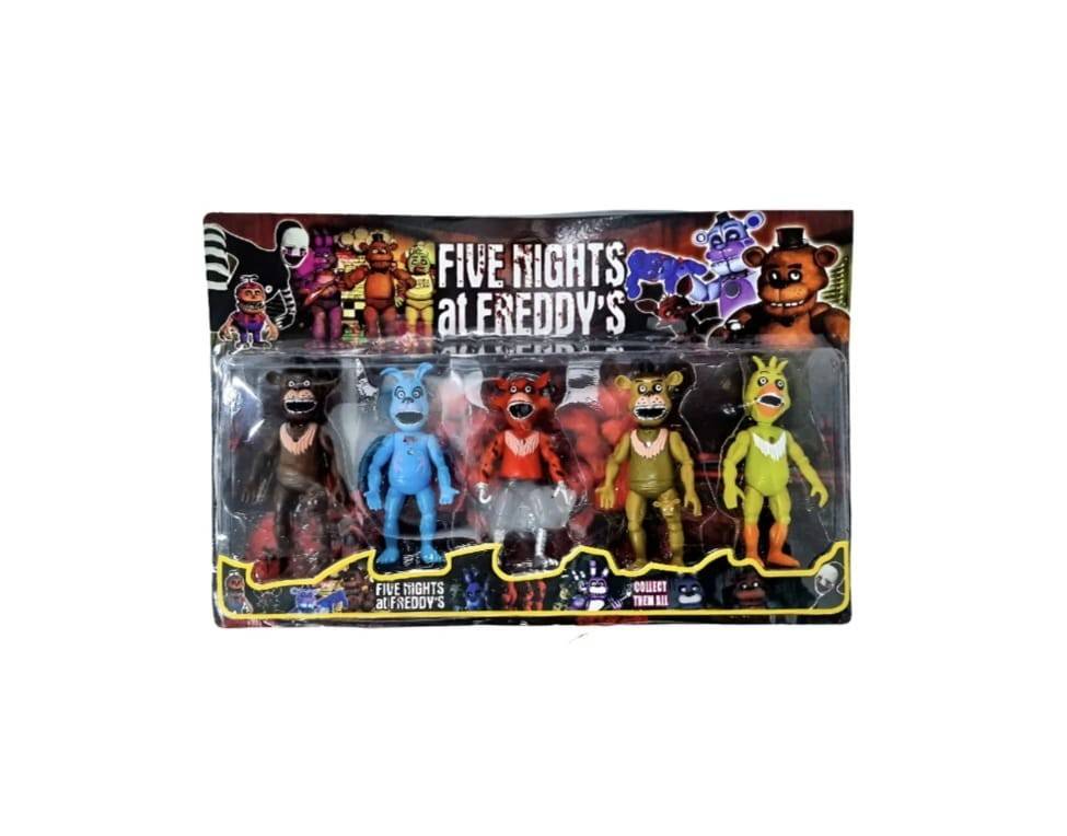 Set 5 Figurine Freddy, prietenii lui Bonnie, multicolor, 14 cm