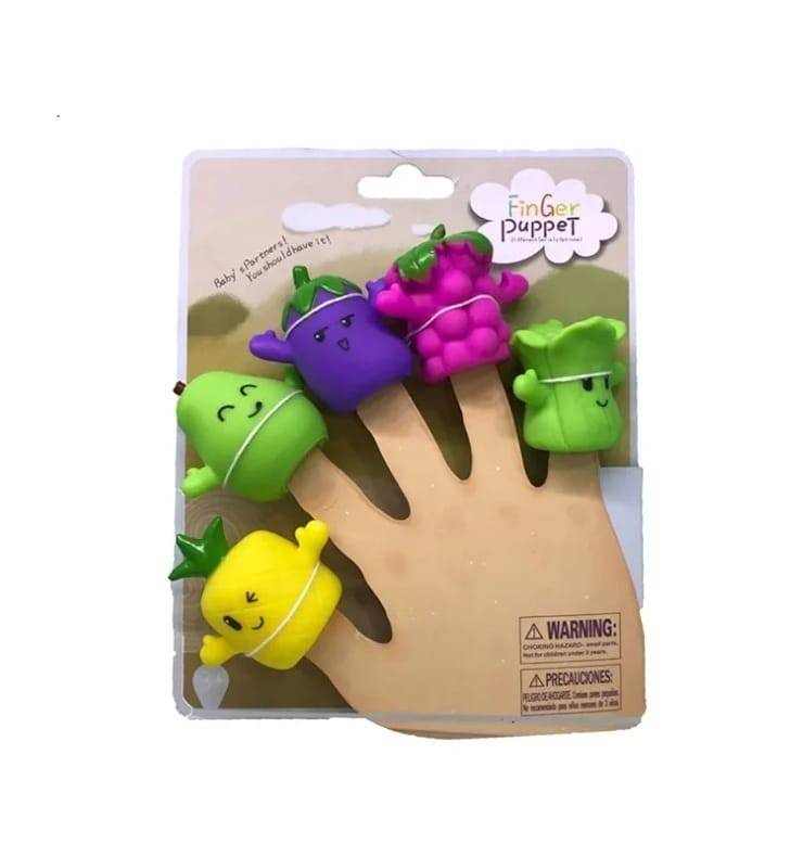Set 5 Figurine Fructe si Legume , mascote pentru degete , Finger Puppet