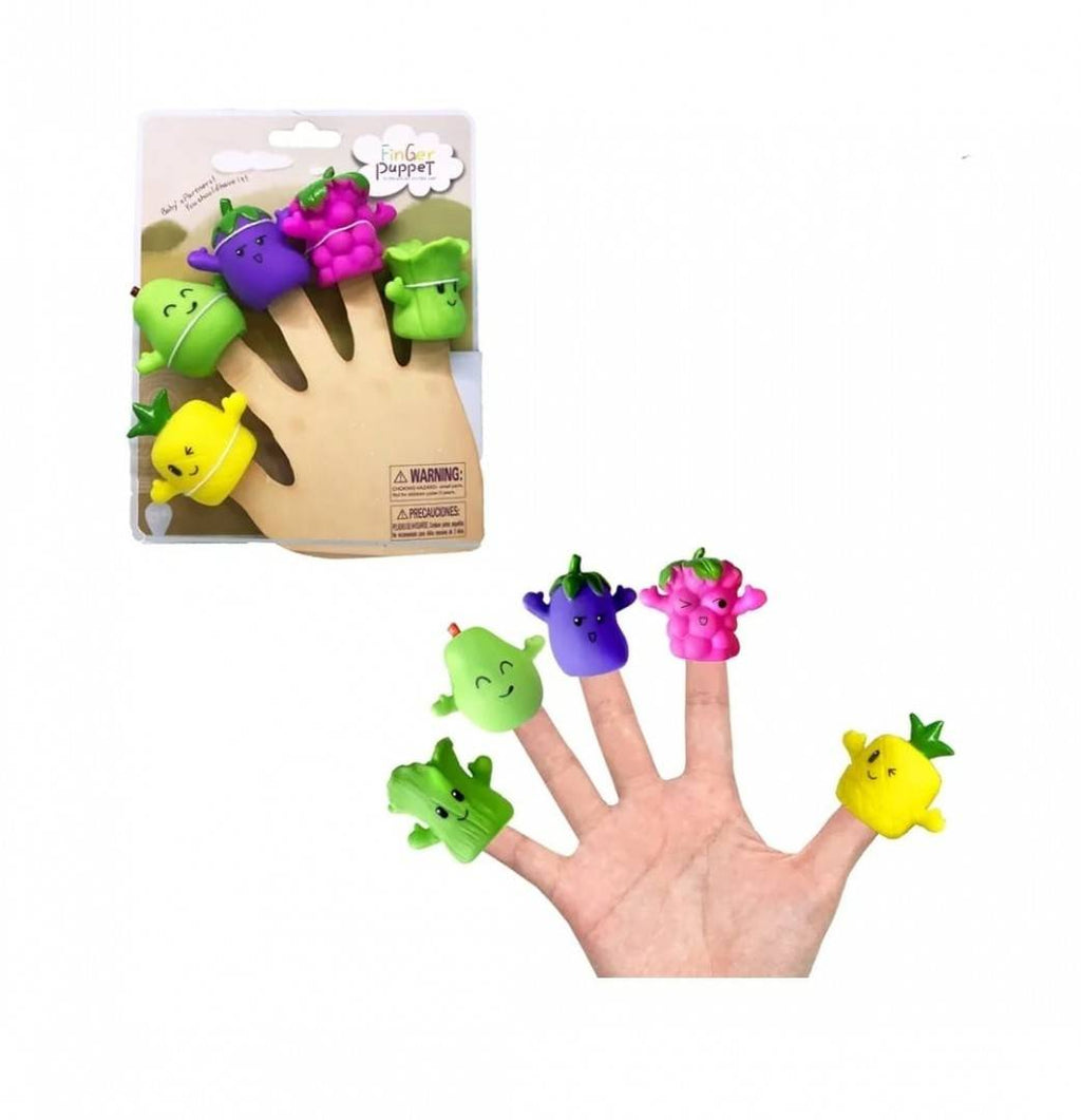 Set 5 Figurine Fructe si Legume , mascote pentru degete , Finger Puppet