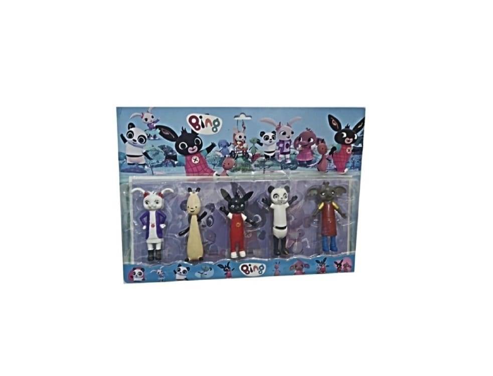 Set 5 Figurine, Iepurasul Bing si prietenii sai, multicolor, 10 cm