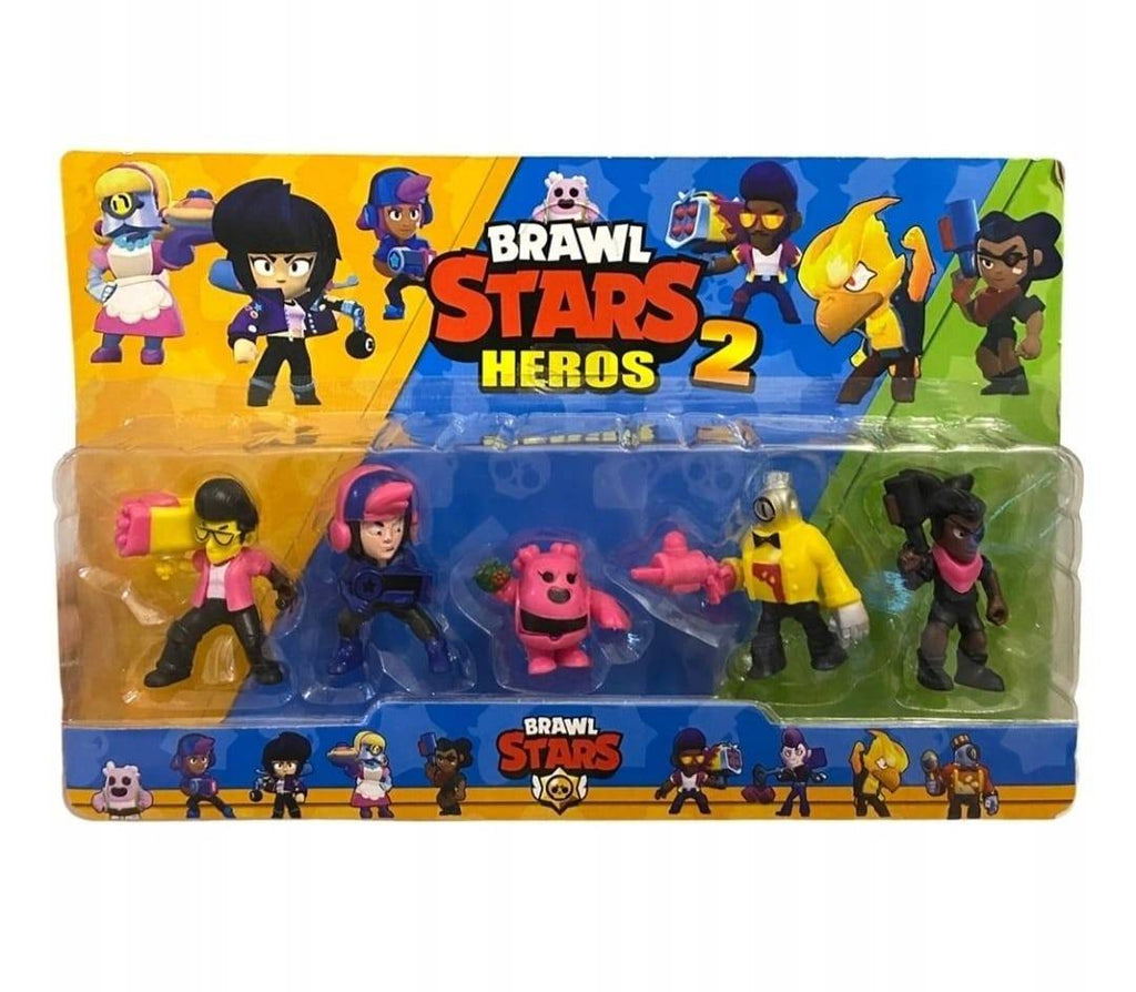 Set 5 Figurine tip Brawl Stars 2, multicolor, 7 cm