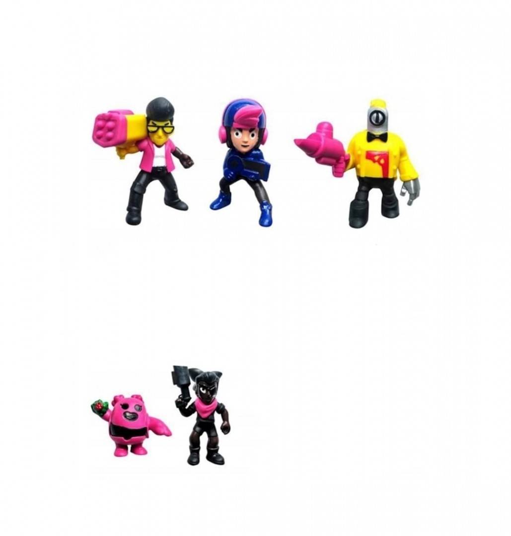 Set 5 Figurine tip Brawl Stars 2, multicolor, 7 cm