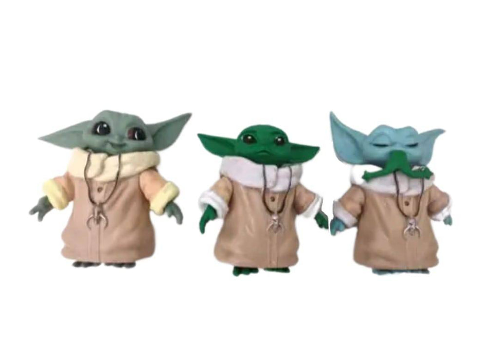 Set 5 Figurine, tip Star Wars Yoda, multicolor, 6 cm
