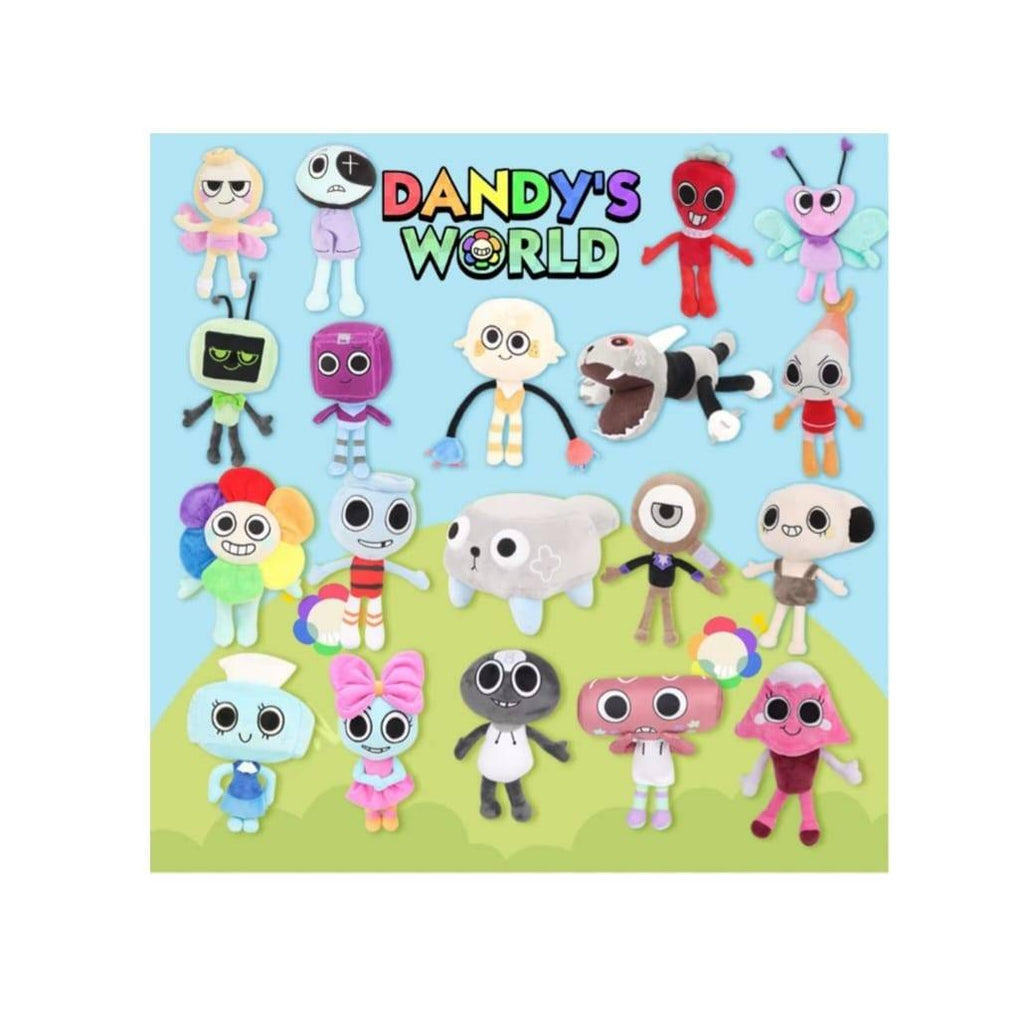 Set 5 Mascote de plus, Dandy's World, MASHASHOP, roz/multicolor, 28 cm - 30 cm