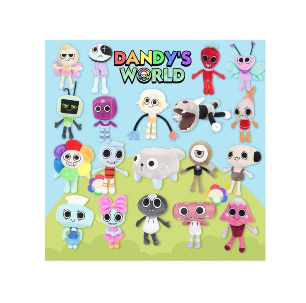 Set 5 Mascote de plus, Dandy's World, MASHASHOP, roz/multicolor, 28 cm - 30 cm