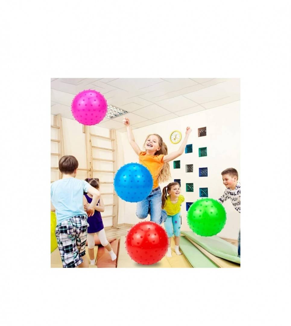 Set 5 Mingi Colorate 9", pompa inclusa, pentru jocuri interioare si exterioare, multicolor