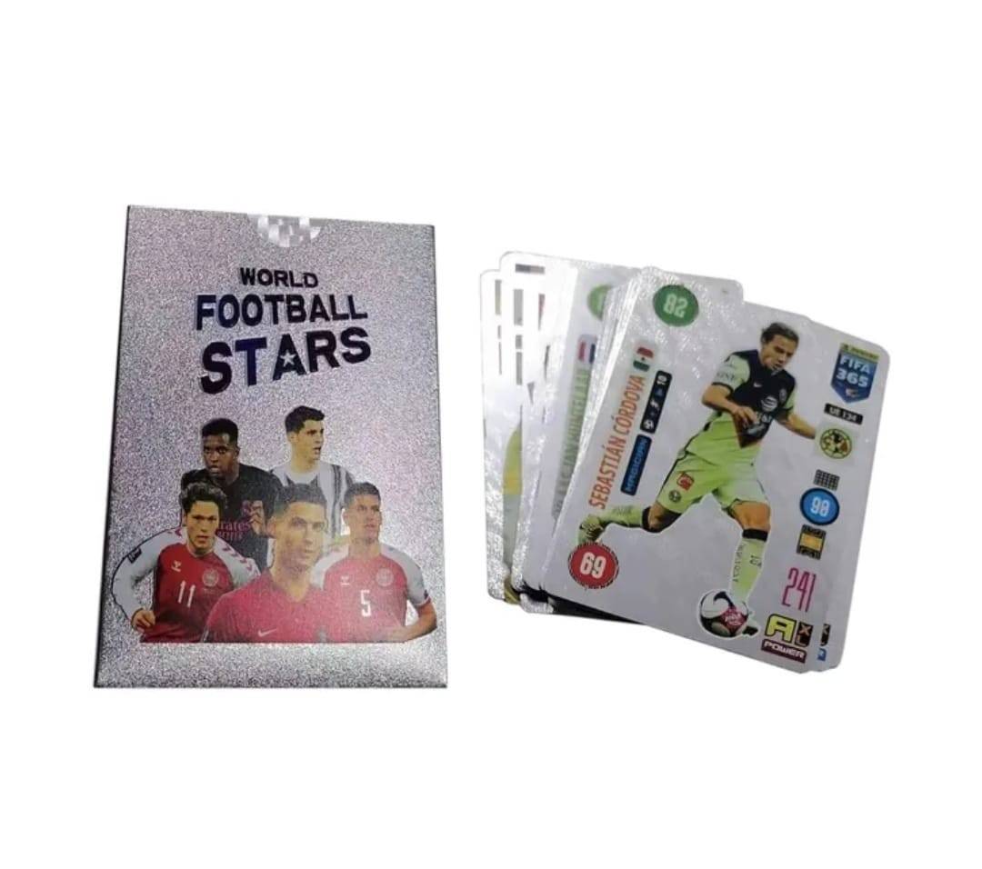 Set 55 Cartonase Fotbal, World Football Stars, argintiu