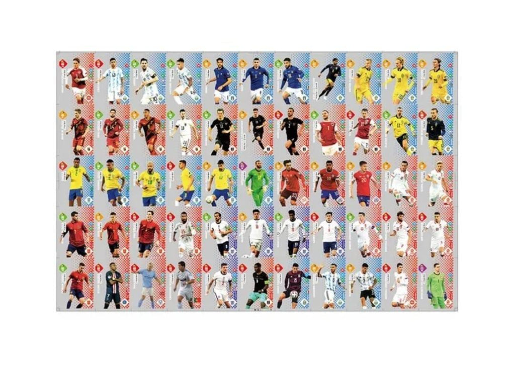 Set 55 Cartonase Fotbal, World Football Stars, argintiu