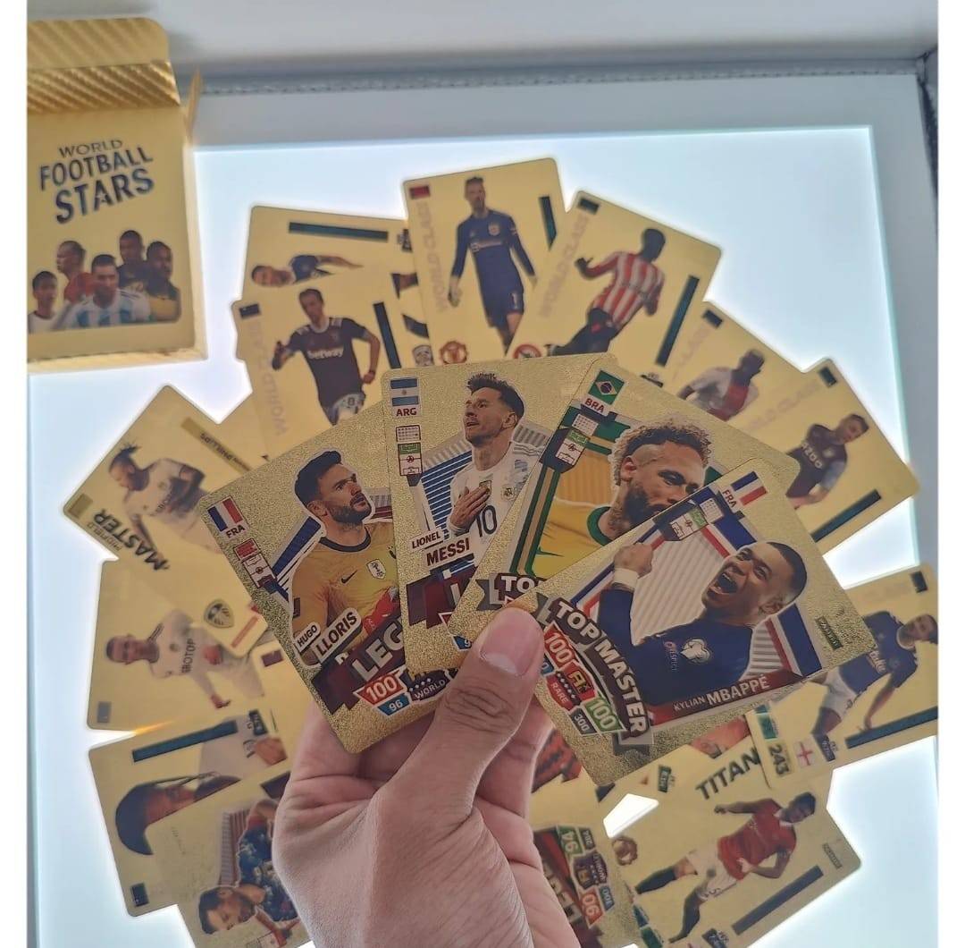 Set 55 Cartonase Fotbal, World Football Stars, auriu