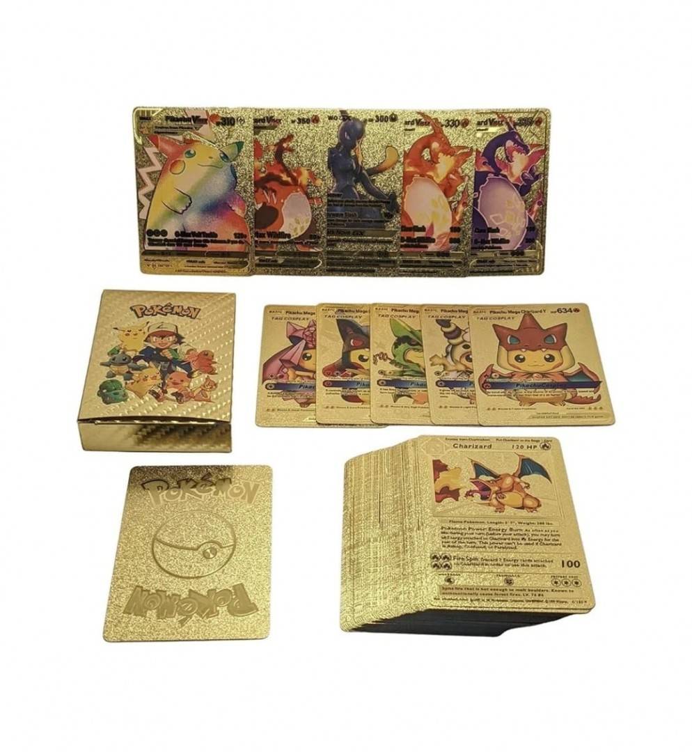 Set 55 Cartonase Pokemon, auriu