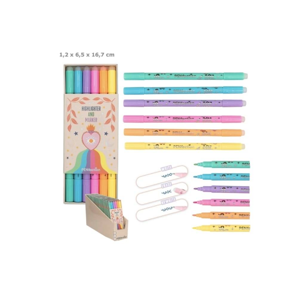 Set 6 Carioci Duble Pastel PENFECTION, Vibrant, multicolor