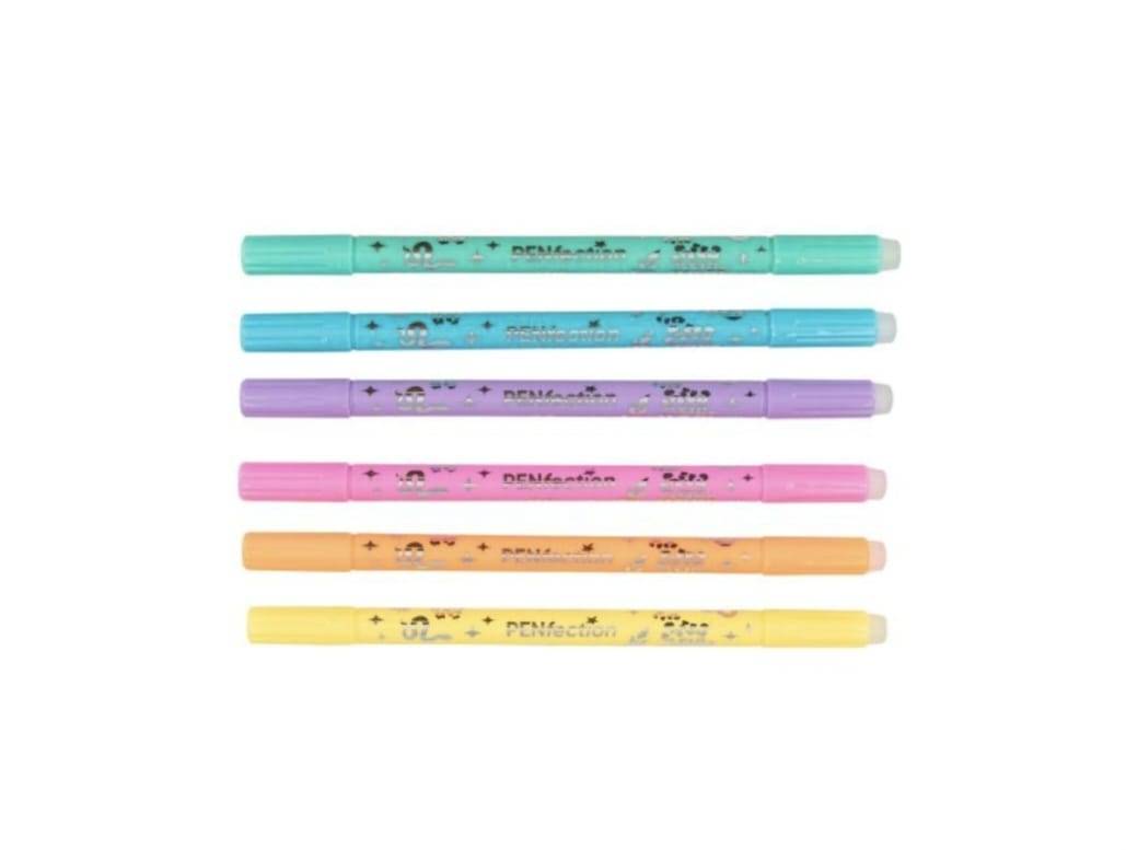 Set 6 Carioci Duble Pastel PENFECTION, Vibrant, multicolor