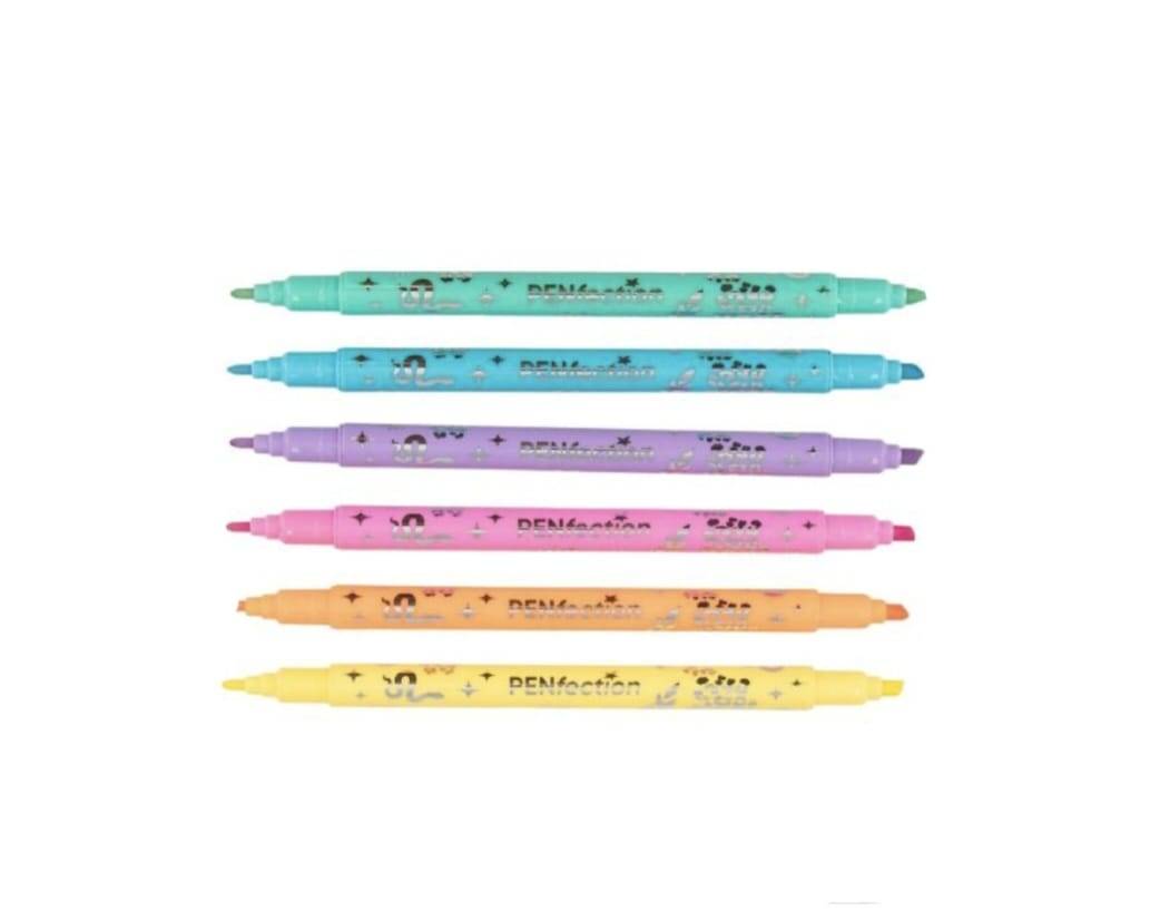 Set 6 Carioci Duble Pastel PENFECTION, Vibrant, multicolor