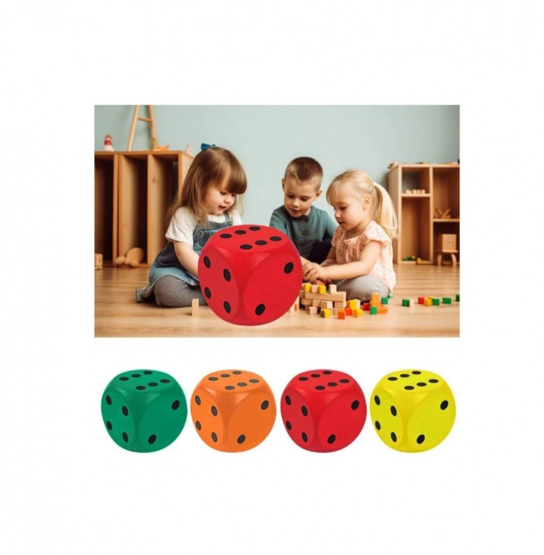 Set 6 cuburi din spuma, MASHASHOP, multicolor, 2x2cm