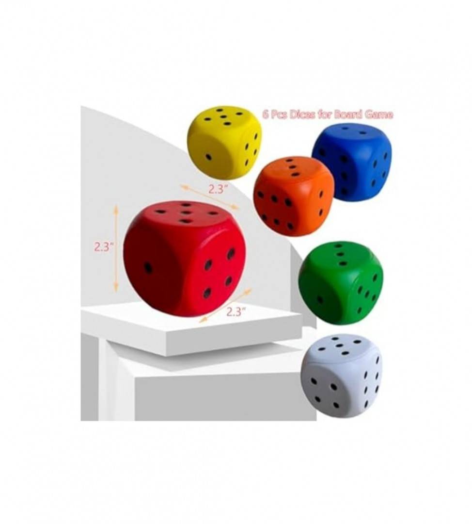 Set 6 cuburi din spuma, MASHASHOP, multicolor, 2x2cm