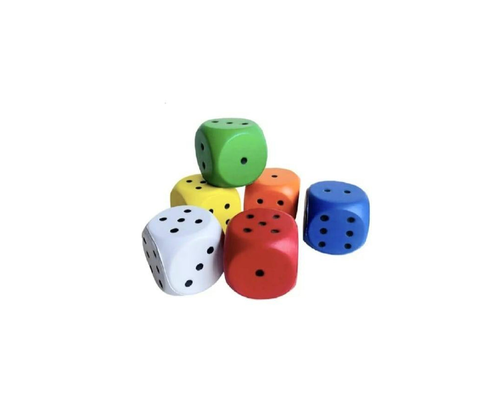 Set 6 cuburi din spuma MASHASHOP, multicolor, 6x6cm