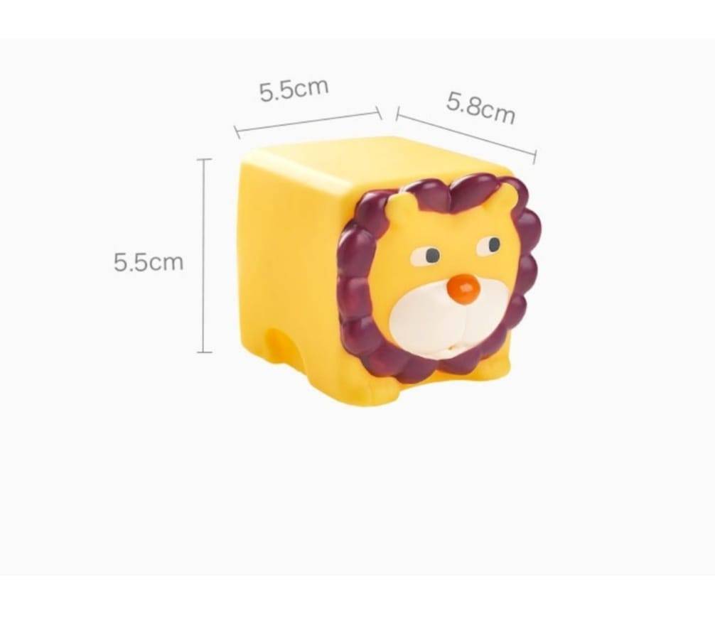 Set 6 Cuburi Moi Animale Salbatice pentru bebelusi, multicolor, silicon