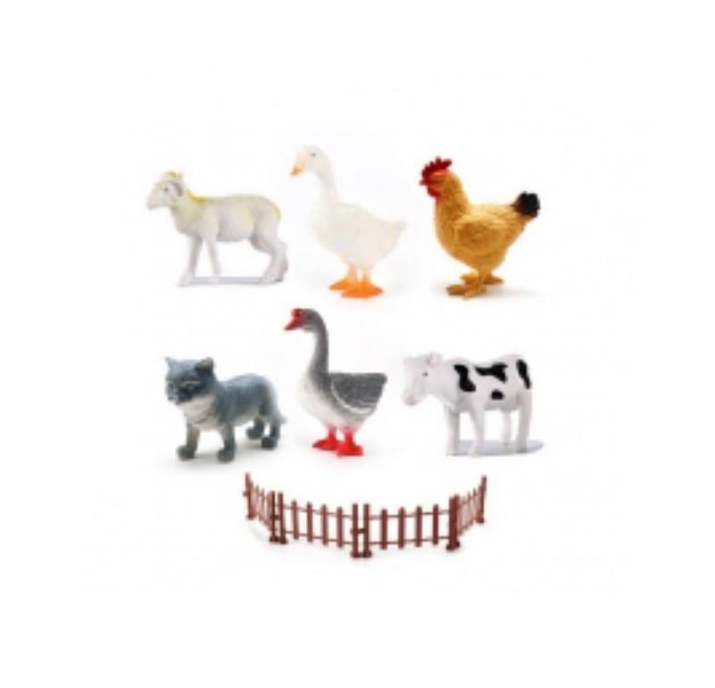 Set 6 Figurine, Animale Domestice, 3 accesorii, multicolor, 9 cm