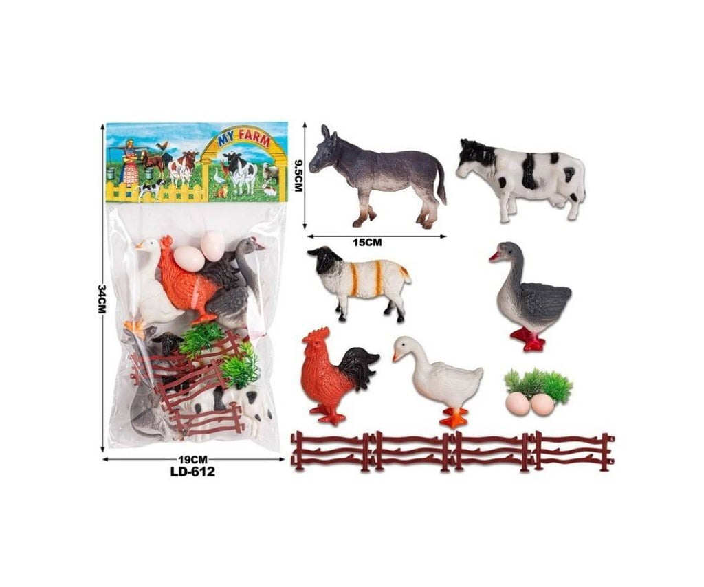 Set 6 Figurine, Animale Domestice, 5 accesorii, multicolor, 9 cm