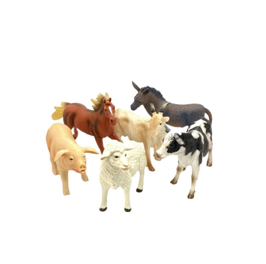 Set 6 figurine, Animale Domestice realiste, multicolor, 18 cm - 20 cm