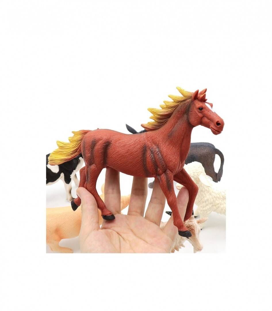 Set 6 figurine, Animale Domestice realiste, multicolor, 18 cm - 20 cm