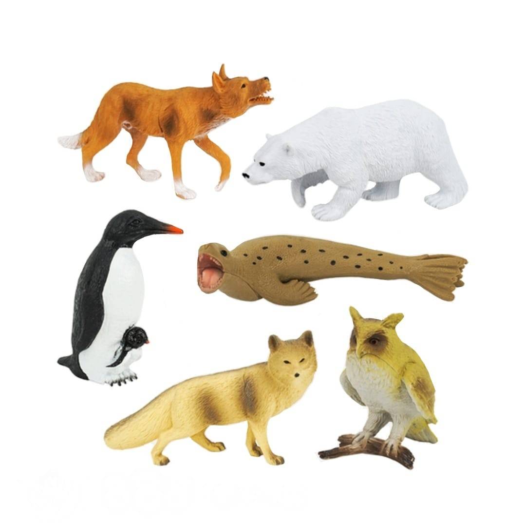 Set 6 figurine Animale, Fauna The Worlds, multicolor, 9 cm