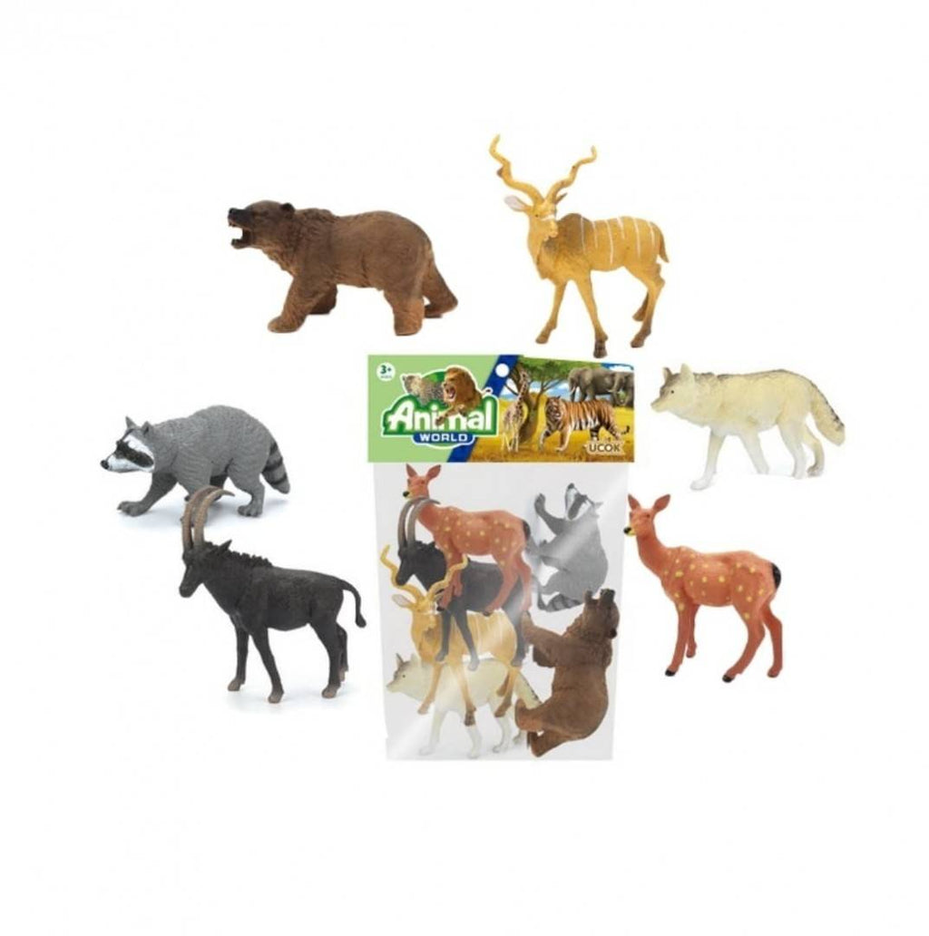 Set 6 Figurine, Animale Salbatice, multicolor, 9 cm