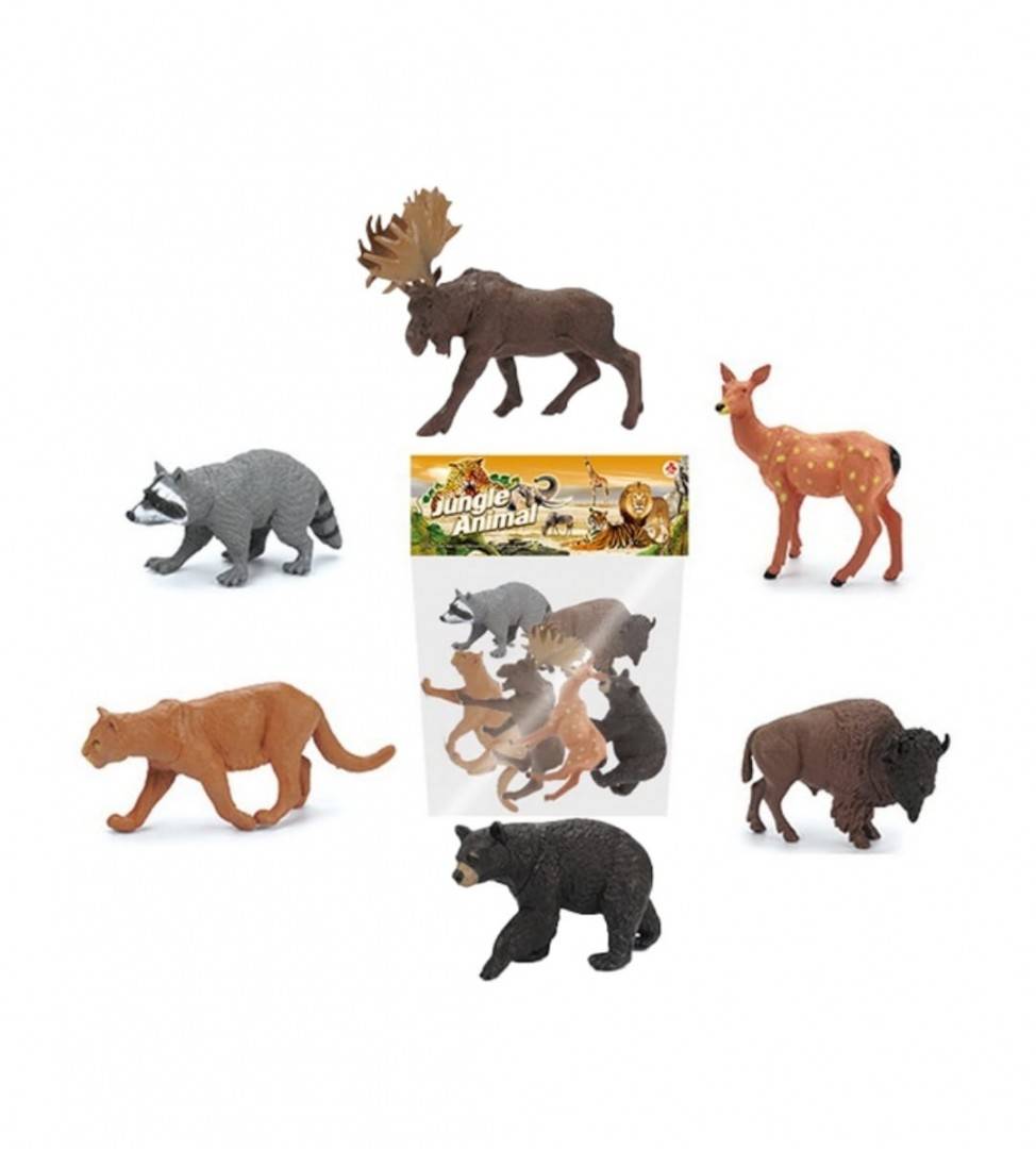 Set 6 Figurine, Animale Salbatice, multicolor, 9.5 cm