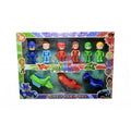 Set 6 Figurine, Eroii in Pijamale, 3 Masinute, MASHASHOP, multicolor, 8 cm
