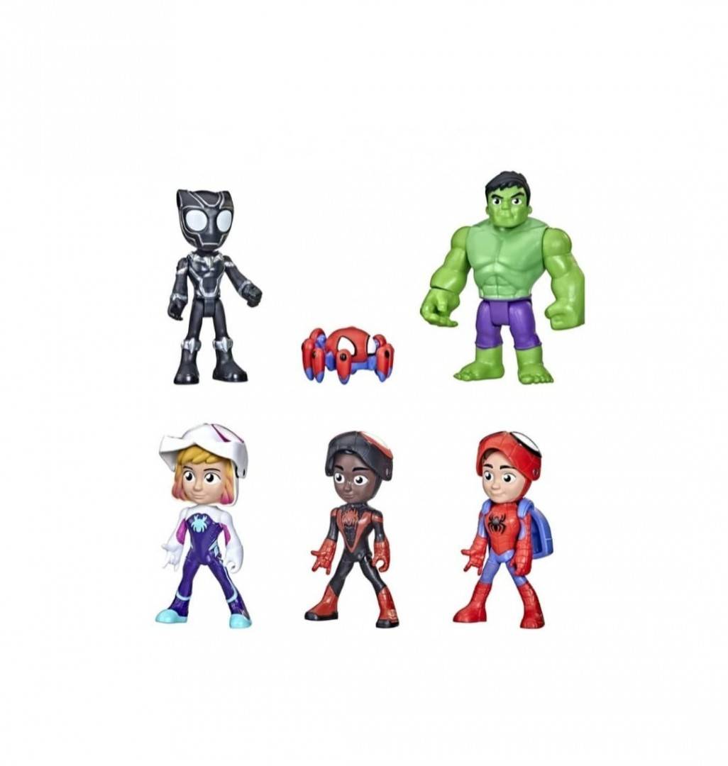 Set 6 Figurine, Paienjenel si Prietenii Spidey, multicolor, 7 cm - 11 cm, 3 ani+