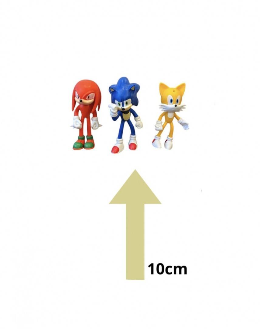 Set 6 Figurine Sonic 3, multicolor, 10 cm