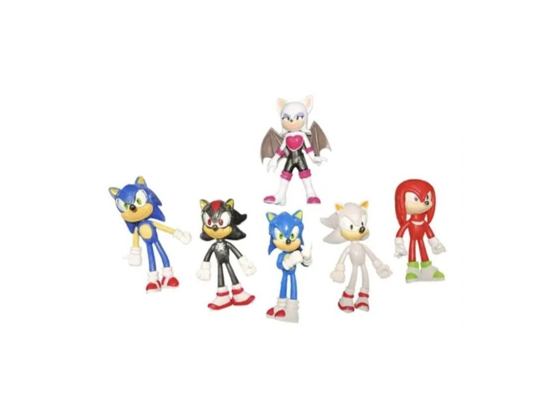 Set 6 Figurine Sonic 3, multicolor, 9 cm