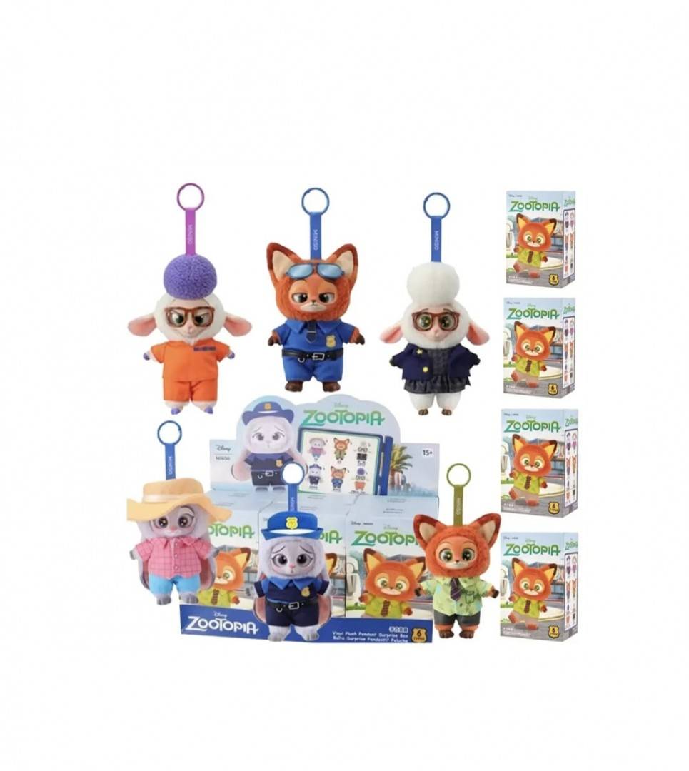 Set 6 Figurine Surpriza, Zootopia, multicolor, 12 cm