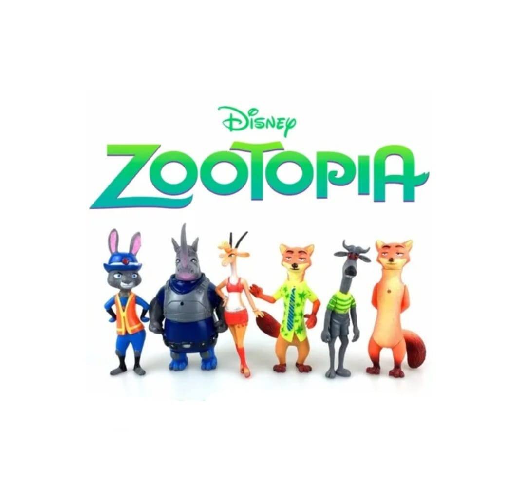 Set 6 Figurine, Zootopia, multicolor, 12 cm