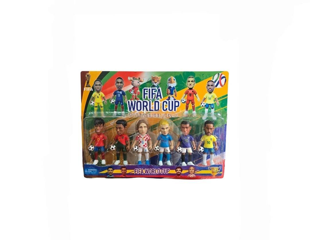 Set 6 Fotbalisti, Fifa World Cup, Mashashop, rosu/multicolor, 10 cm