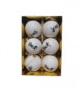 Set 6 Globuri de Craciun, multicolor, 8 cm