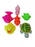Set 6 jucarii de baie, Animale de Apa, multicolor