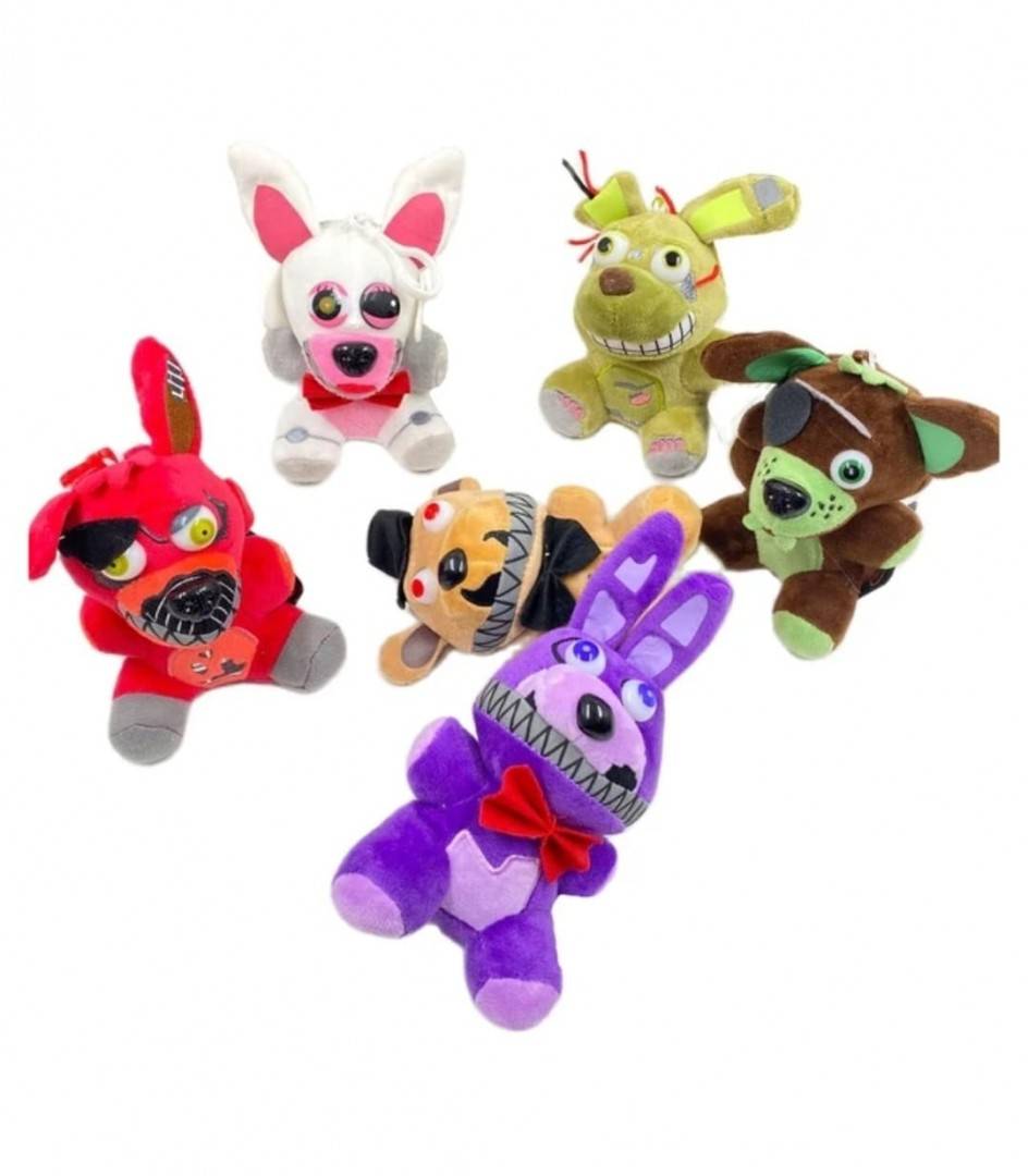 Set 6 jucarii de plus, Five Night's at Freddy's, multicolor, 23 cm
