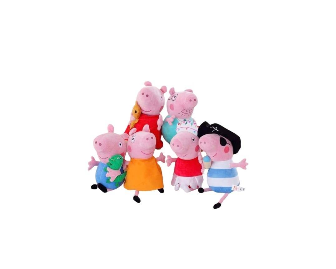 Set 6 Mascote de plus, Peppa, multicolor, 20 cm
