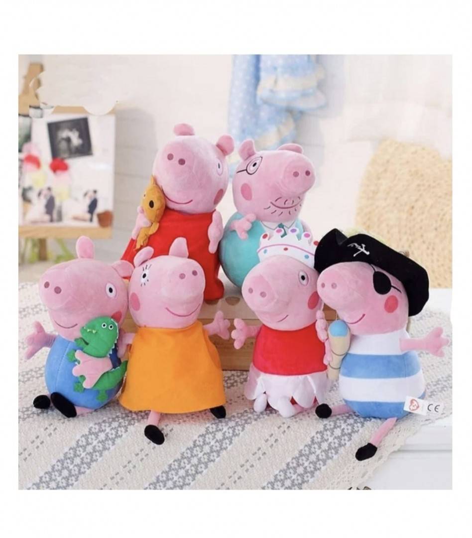 Set 6 Mascote de plus, Peppa, multicolor, 20 cm