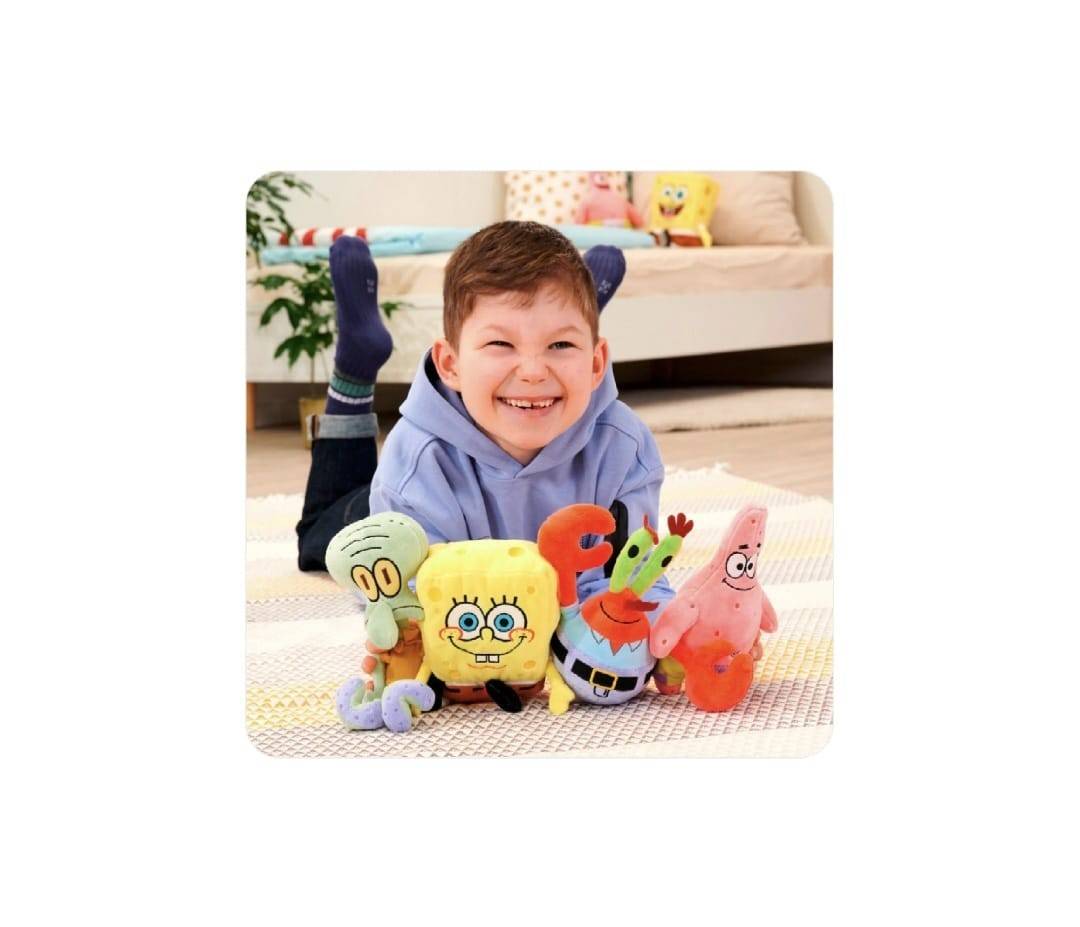 Set 6 Mascote de plus, Sponge Bob, multicolor, 25 cm - 30 cm