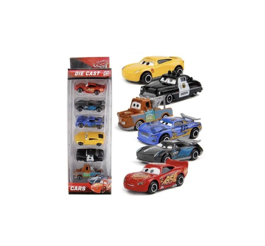 Set 6 Masinute metalice, Cars, multicolor, 7 cm