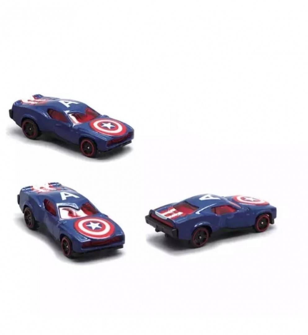 Set 6 Masinute Super Eroi, metalice, multicolor, 7 cm
