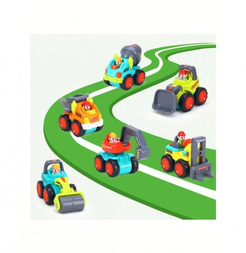 Set 6 Mini Vehicule Jucarii Utilaje pentru constructii, Hola, multicolor
